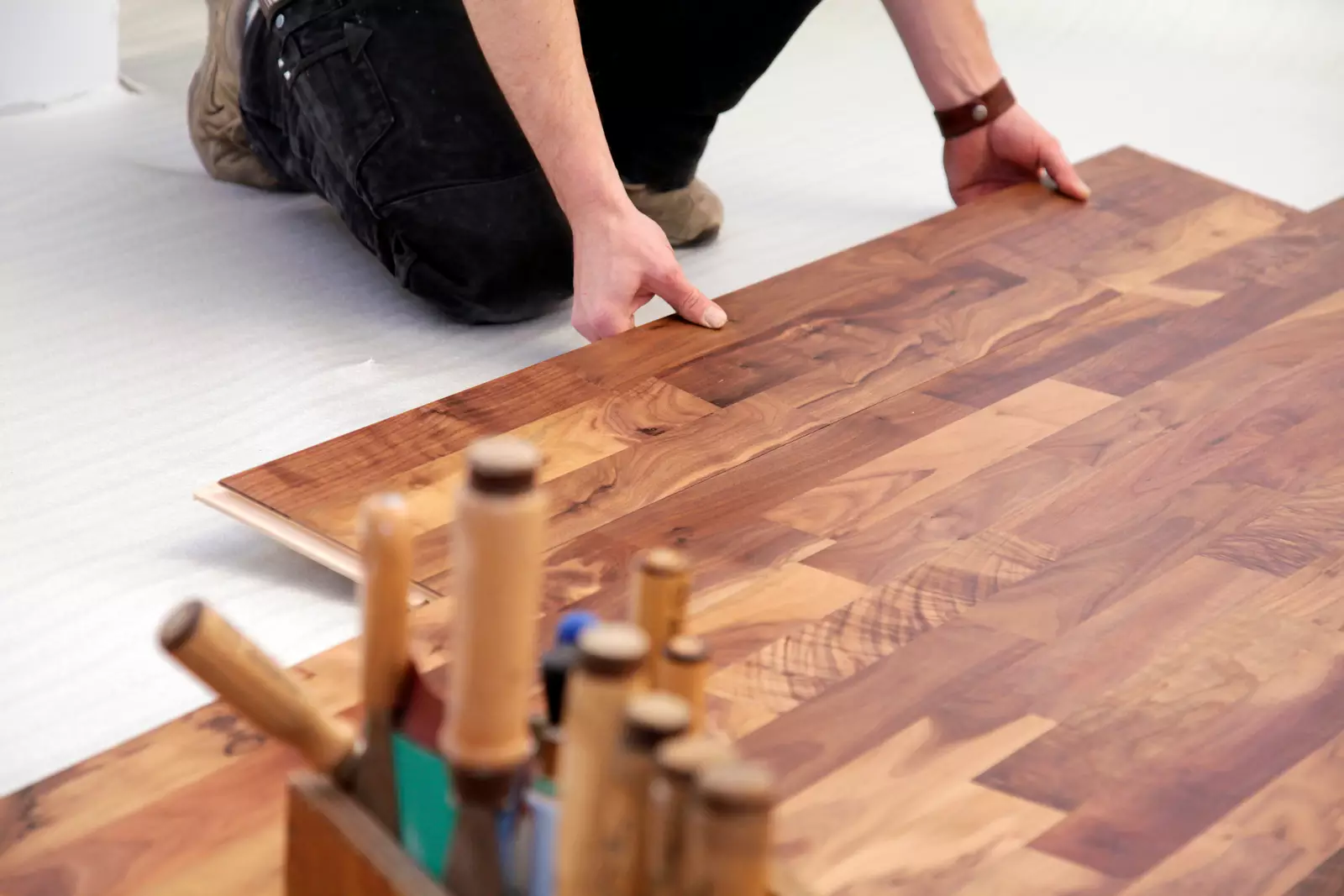 Pose parquet en bois